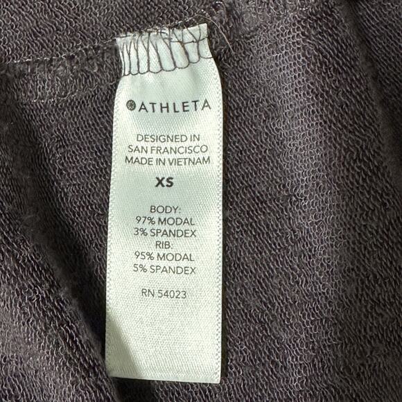 Athleta Cardigan Top Womens XS Purple Open Front Modal Blend Athleisure Casual - Picture 5 of 8